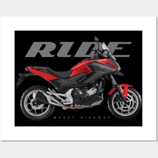 Ride nc red black Posters and Art